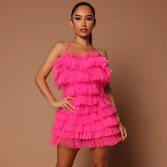 Fashion Nova | Dresses | Fashion Nova Karolina Ruffle Mini Dress | Poshmark